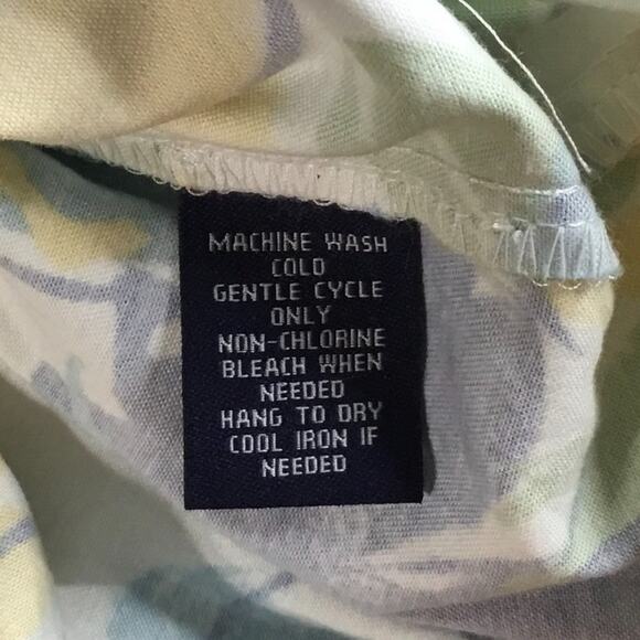 Chaps Dress Women's Cotton Floral Size 10 Pleated Front Sleeveless - Picture 8 of 8